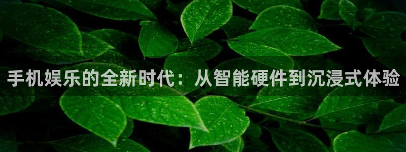 汇富娱乐软件：手机娱乐的全新时代：从智能硬件到沉浸式体验